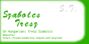 szabolcs tresz business card